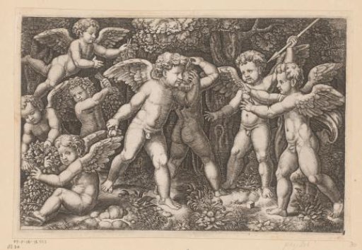 Playing putti