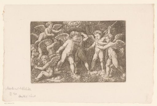 Playing putti