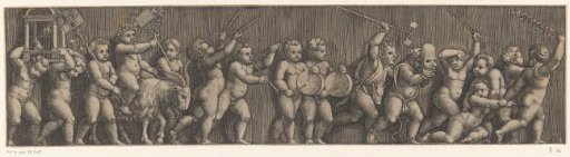 Frieze with procession of putti