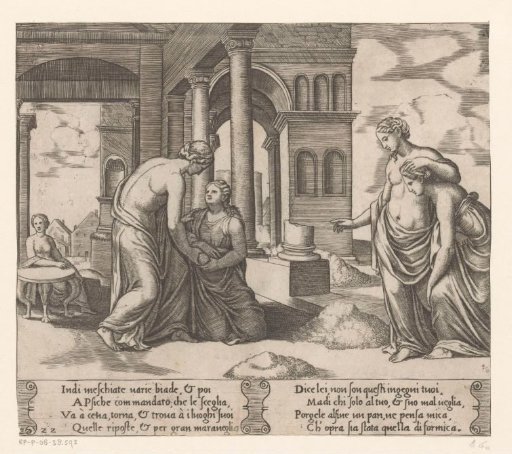 Venus orders Psyche to sort grain