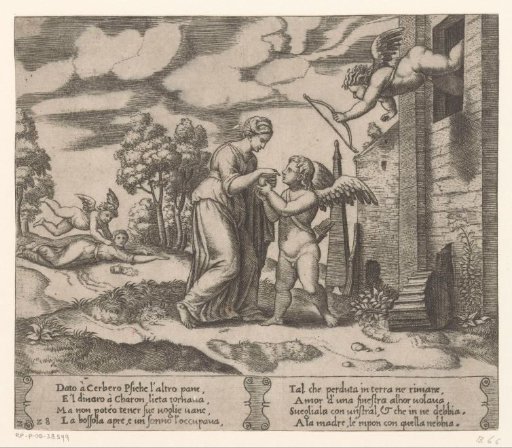 Psyche opens the flask with Proserpina's beauty
