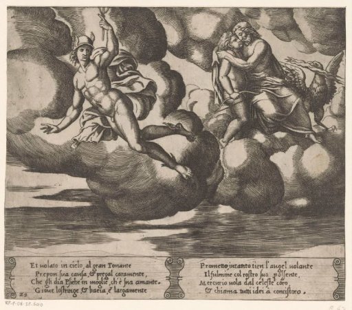 Cupid pleads with Jupiter