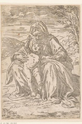 Mary with the Christ Child in a Landscape