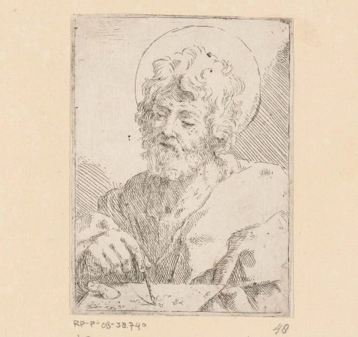 Saint Luke with painter's palette