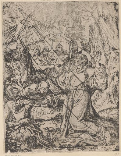 Saint Francis receiving the stigmata