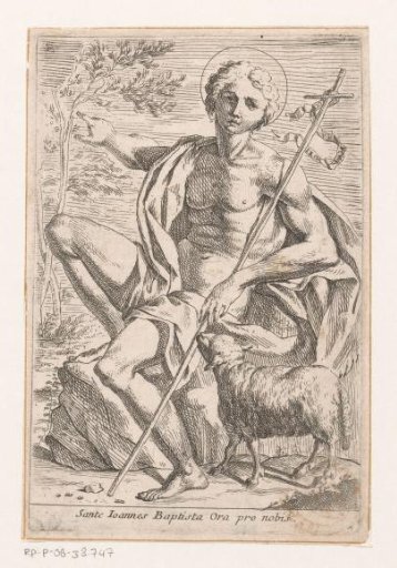 John the Baptist with cross and lamb