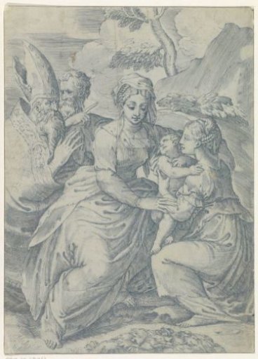 Mary with child and Saints