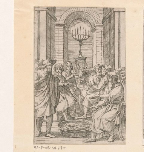 Jewish men in a temple