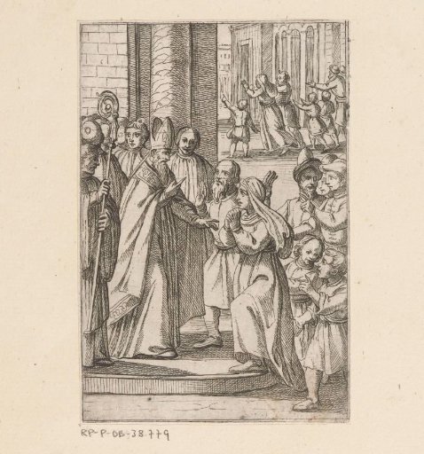 Supplicating man and woman