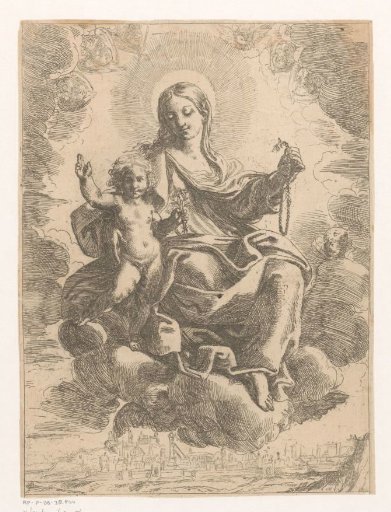Mary with Child in the Clouds