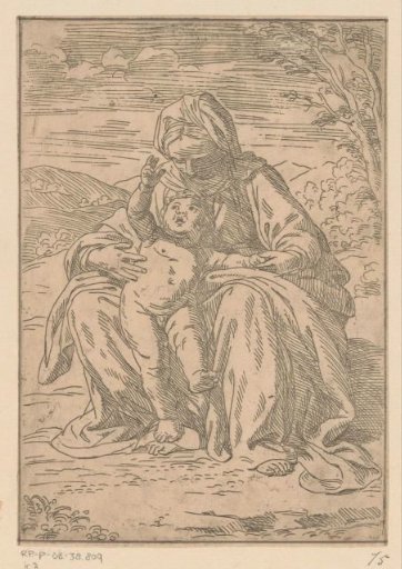 The Virgin Mary with the Child Jesus in a Landscape
