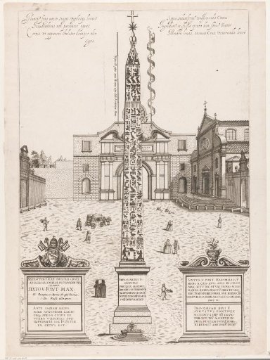 Flaminian Obelisk on the Piazza del Popolo in Rome