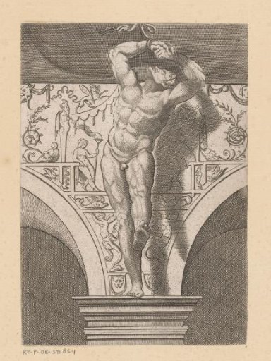 Naked Man with Bound Hands