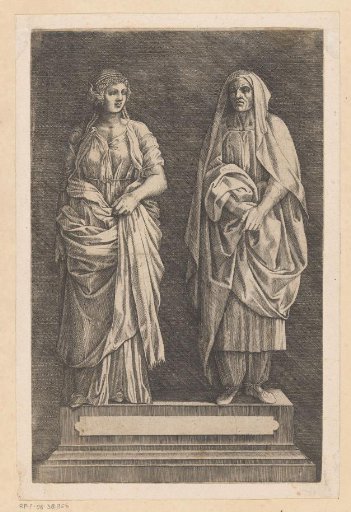 Sculptures of a Young and an Old Woman