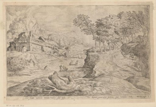 River Landscape with Riders