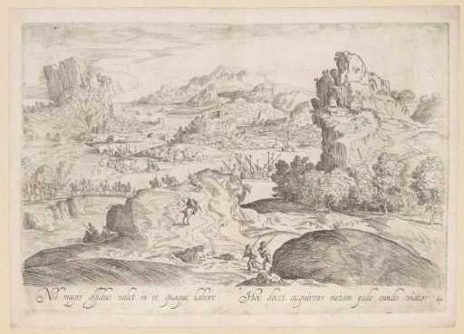 Landscape with Marching Soldiers