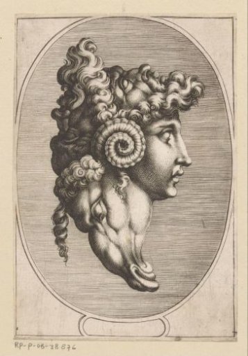 Composition of Three Faces and the Head of a Ram