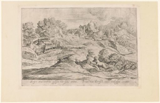 Landscape with a loving couple