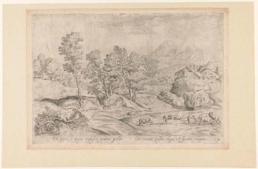 Landscape with shepherds and cattle