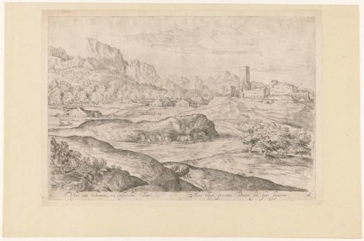 Landscape with two riders and an ox wagon