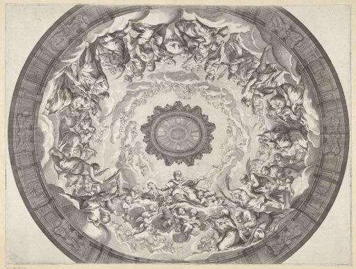 Dome Decoration with Adoration of the Lamb of God