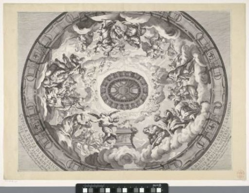 Dome Decoration with Figures with Incense Burners and Angels