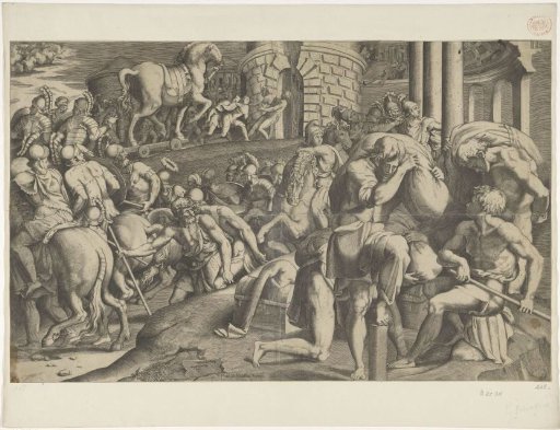 Trojans Bring in the Wooden Horse
