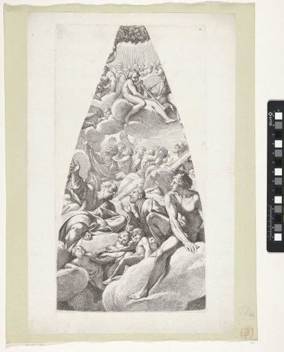 Saint Peter with other saints and angels