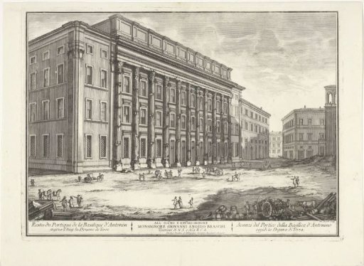 Remains of the Temple of Hadrian in Rome