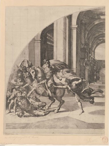 The Expulsion of Heliodorus from the Temple (left part)