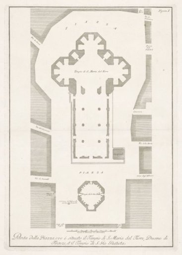 Plan of the Piazza del Duomo in Florence