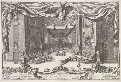 Prelates in the choir of St. Peter's in Rome