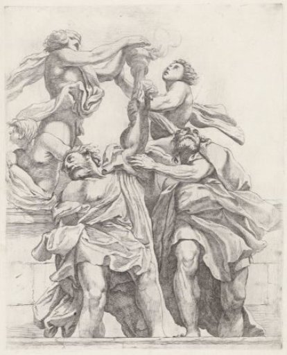Two apostles and three angels