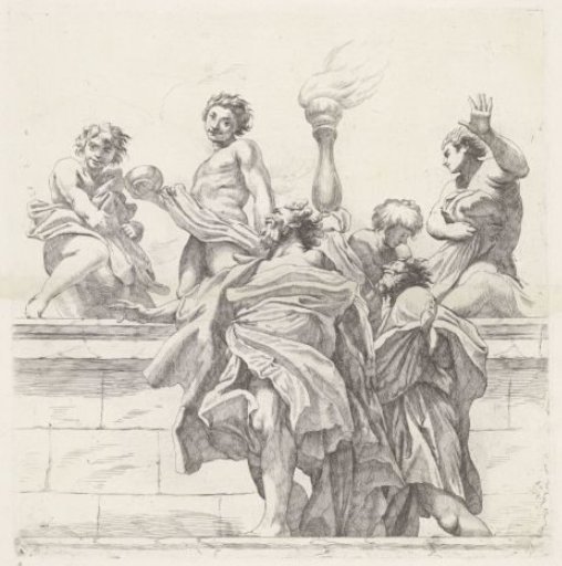 Two apostles and four angels