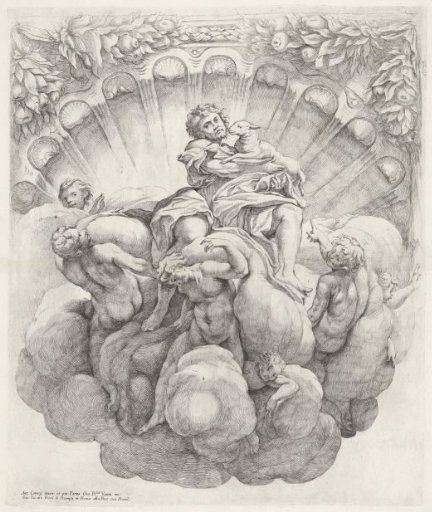 John the Baptist surrounded by seven angels