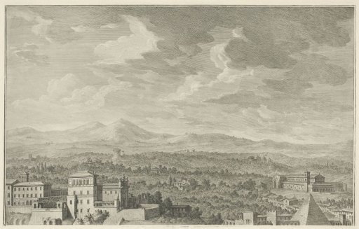 View of the Tiber and Aventine Hill in Rome