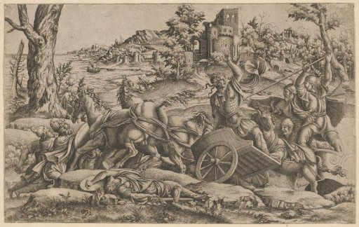 Hector fights against the Greeks