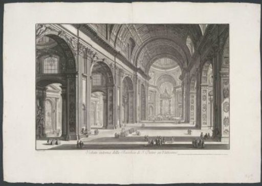Interior of St. Peter's Basilica in Vatican City