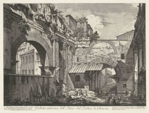 Interior of the Porticus of Octavia in Rome