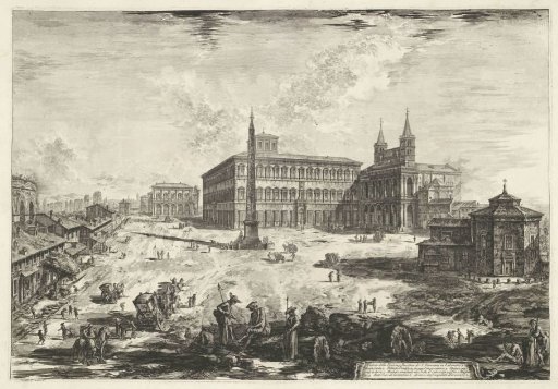 View of the Lateran in Rome with the Lateran Basilica