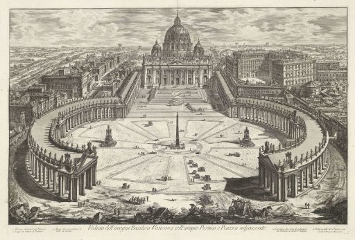 St. Peter's Square with St. Peter's Basilica in Vatican City