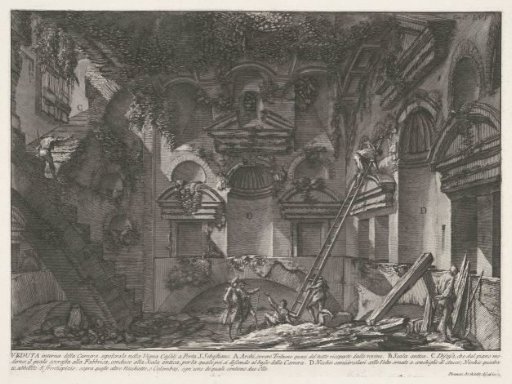Interior of the tomb at Vigna Casali