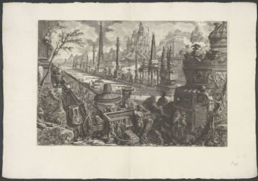 Frontispiece with a representation of the Circus of Mars along the Via Appia Antica