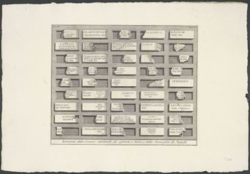 Inscriptions from the tomb of the freedmen and slaves of the family of Augustus