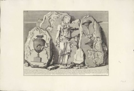 Fragments of painted walls from the Pyramid of Cestius in Rome