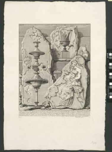 Fragments of painted walls from the Pyramid of Cestius in Rome