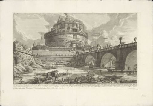 Bridge of Angels and Castle of Angels in Rome
