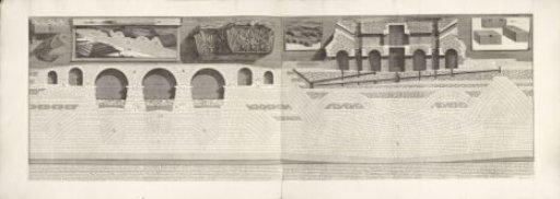 Foundation and sections of the Castle of Angels and the Bridge of Angels in Rome