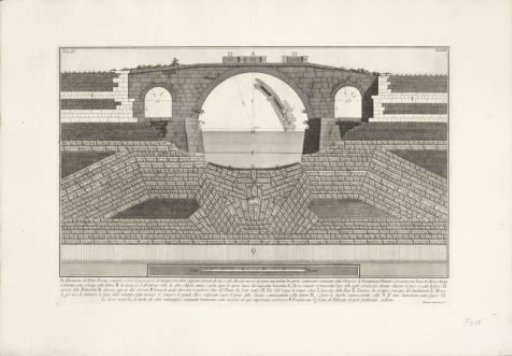 Elevation and foundation of Pons Cestius in Rome
