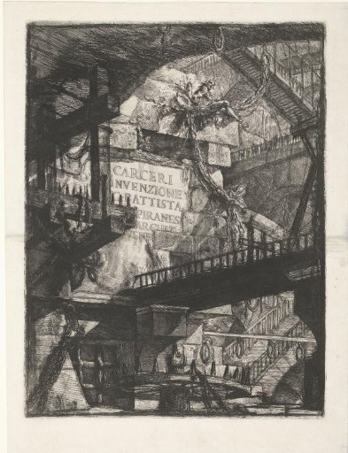 Title page with view in dungeon and title on wall